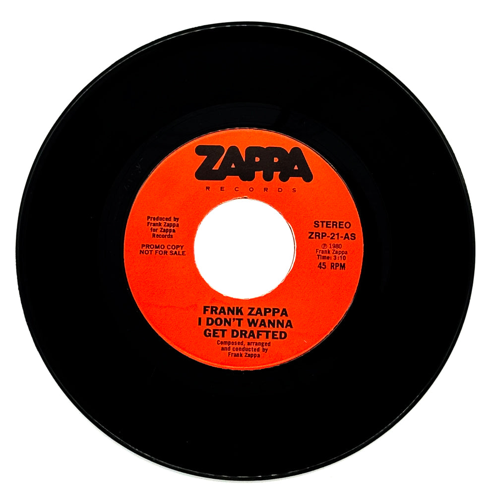 FRANK ZAPPA 貴重プライベート盤　7インチ 入手困難‼️ I Don't Wanna Get Drafted 7