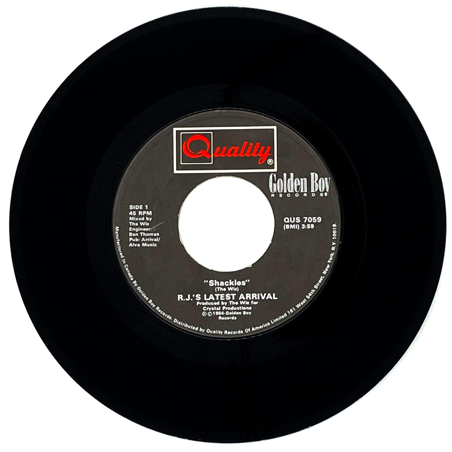 R.J.'s Latest Arrival SHACKLES/ SHACKLES (INSTRUMENTAL) Frank