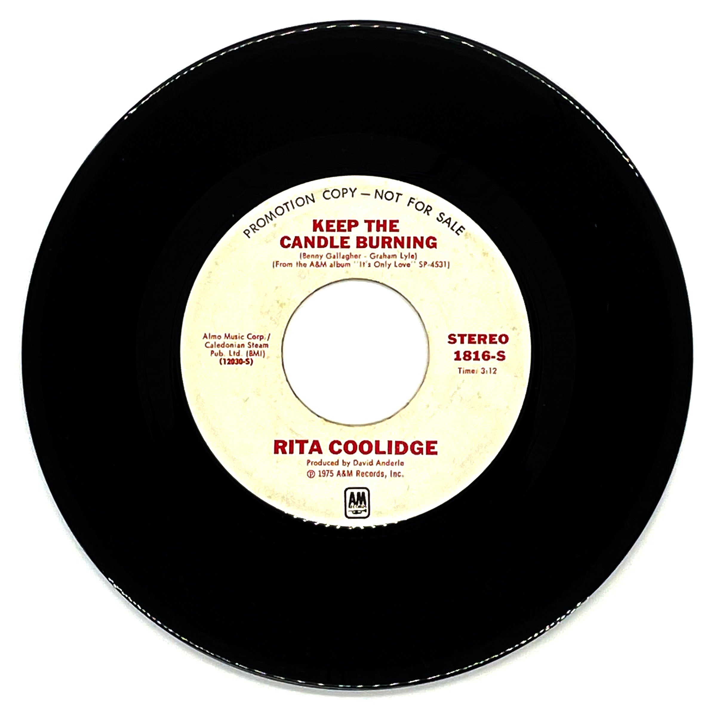Rita Coolidge KEEP THE CANDLE BURNING/ KEEP THE CANDLE BURNING