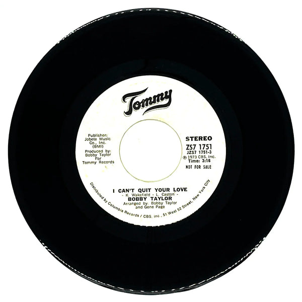 Bobby Taylor : I CAN'T QUIT YOUR LOVE