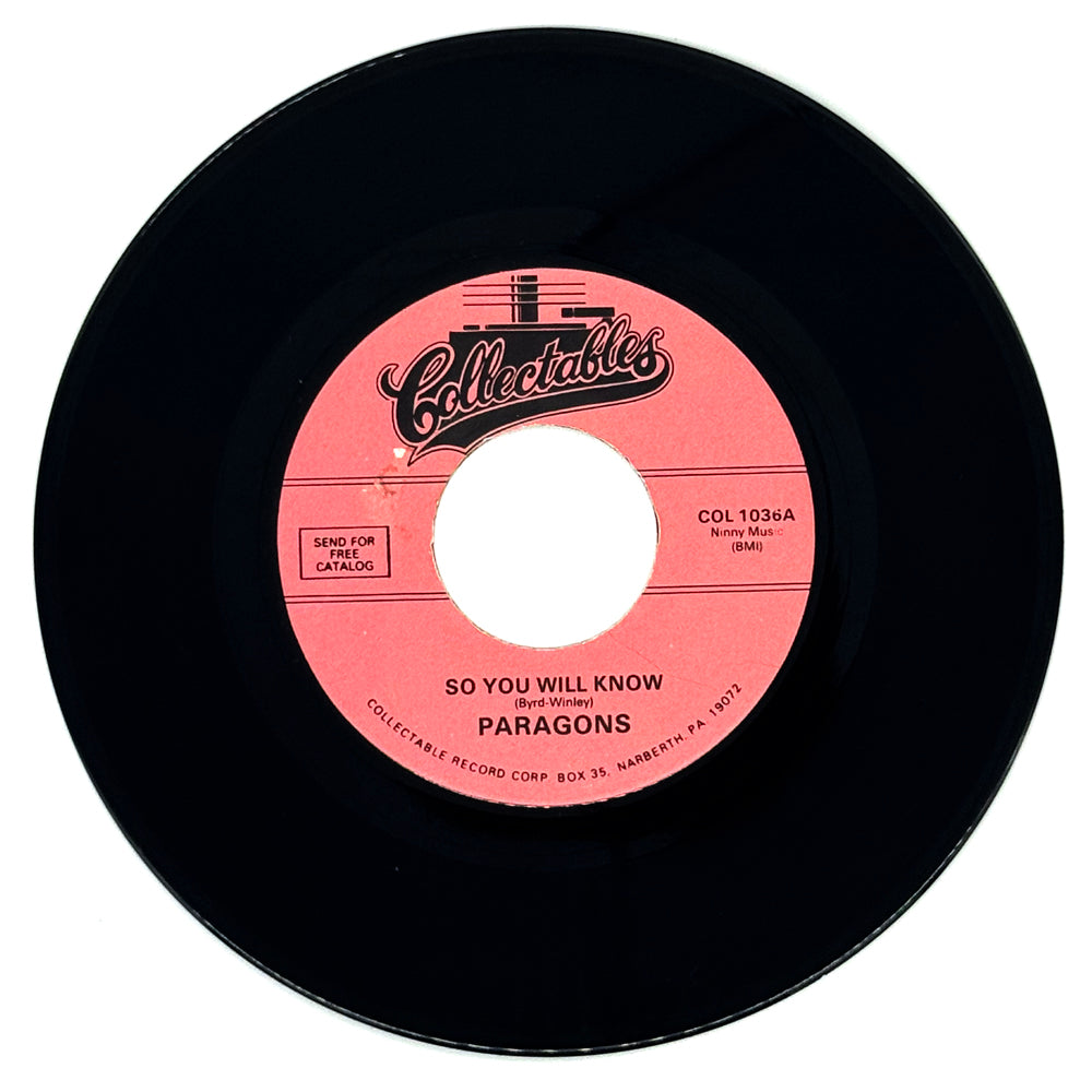 Paragons, The : SO YOU WILL KNOW/ DON'T CRY BABY