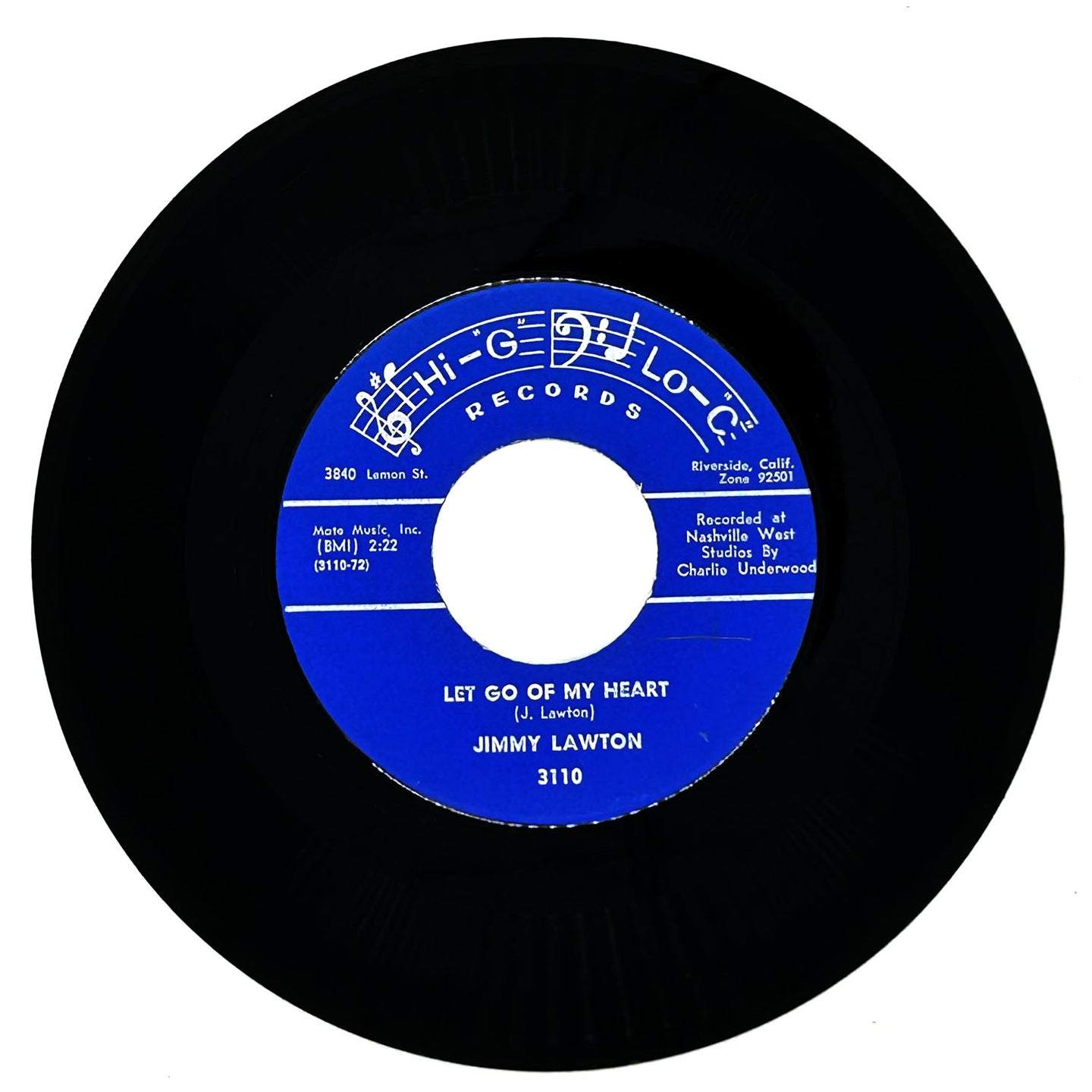 Jimmy Lawton : LET GO OF MY HEART/ OUT OF LOVE