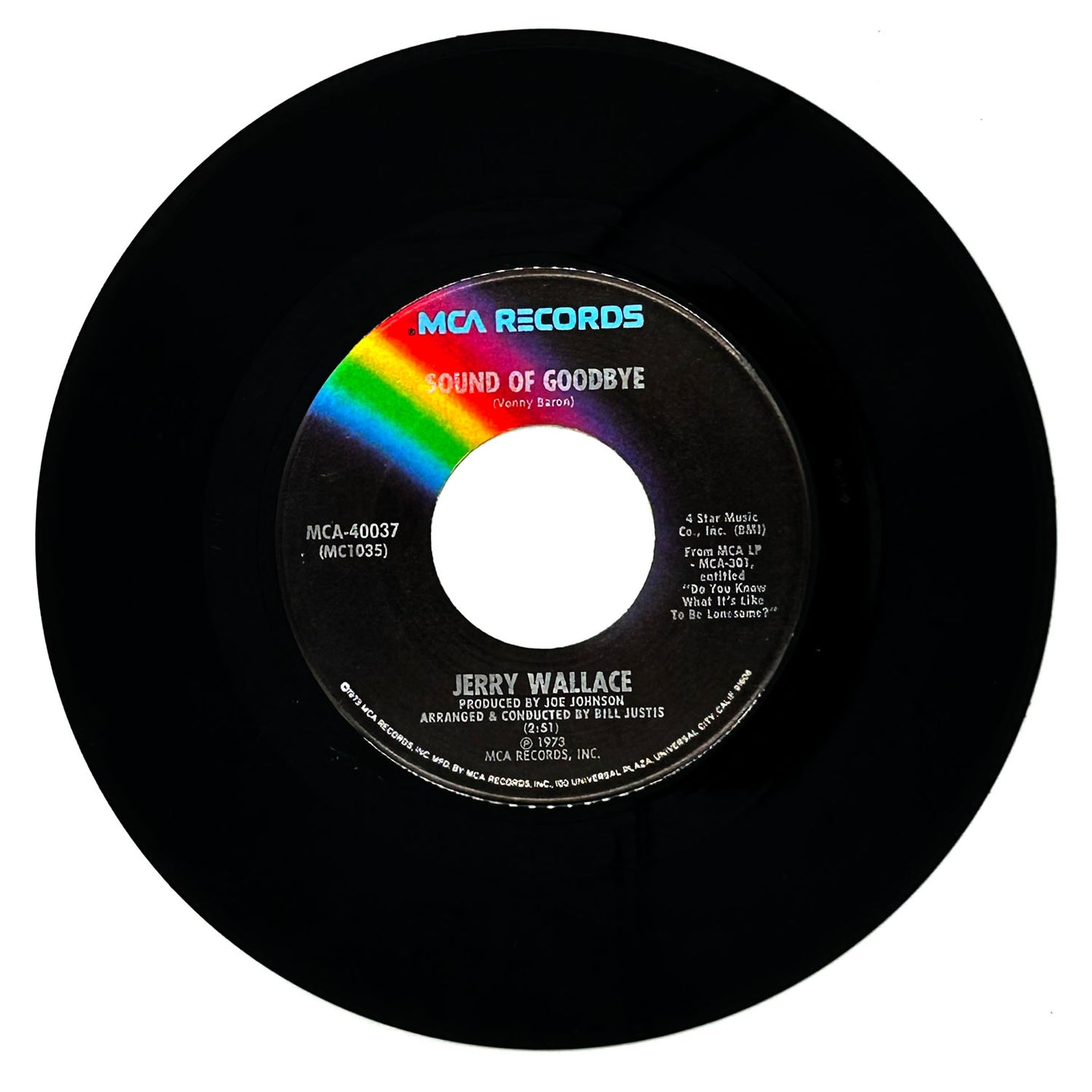 Jerry Wallace : SOUND OF GOODBYE/ THE SONG NOBODY SINGS