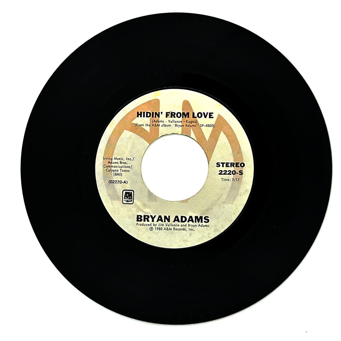 Bryan Adams : HIDIN' FROM LOVE/ WAIT AND SEE