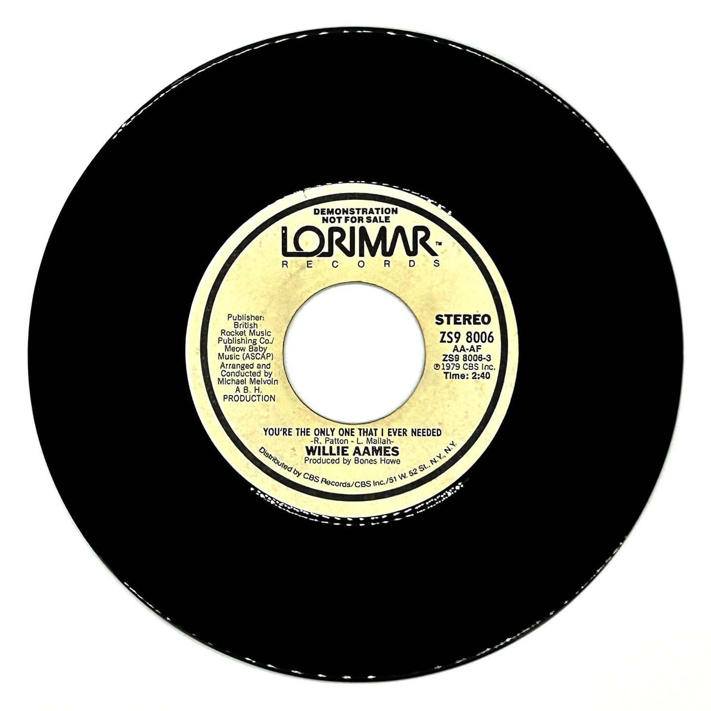 Willie Aames : YOU'RE THE ONLY ONE THAT I EVER NEEDED/ YOU'RE THE ONLY ONE THAT I EVER NEEDED