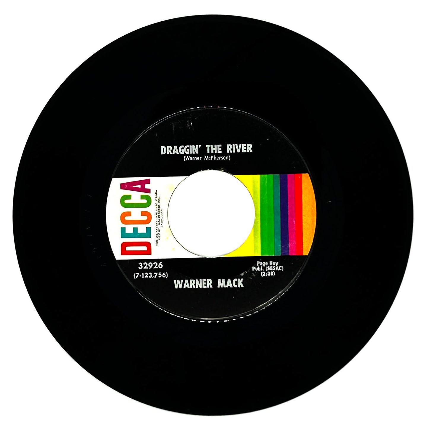 Warner Mack : DRAGGIN' THE RIVER/ THESE ARMS
