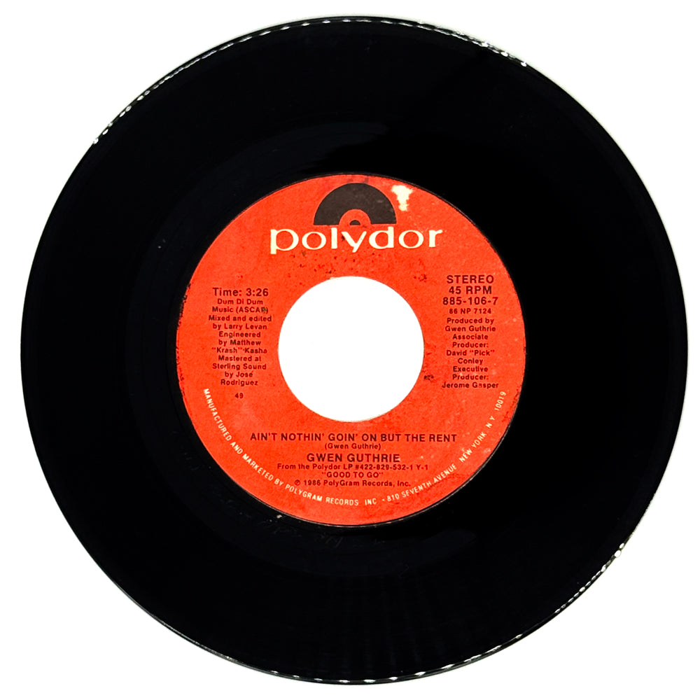 Gwen Guthrie : AIN'T NOTHIN' GOIN' ON BUT THE RENT/ PASSION EYES