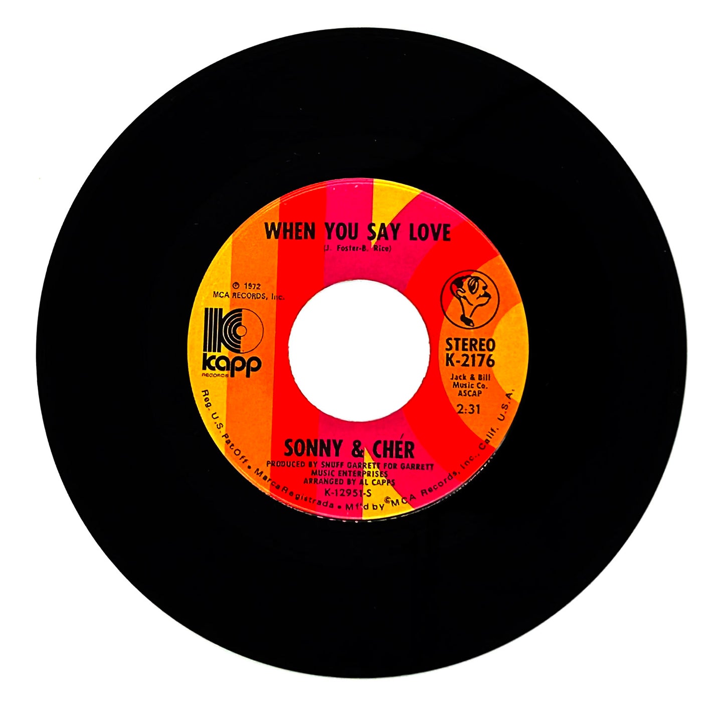 Sonny & Chér : WHEN YOU SAY LOVE/ CRYSTAL CLEAR/MUDDY WATERS