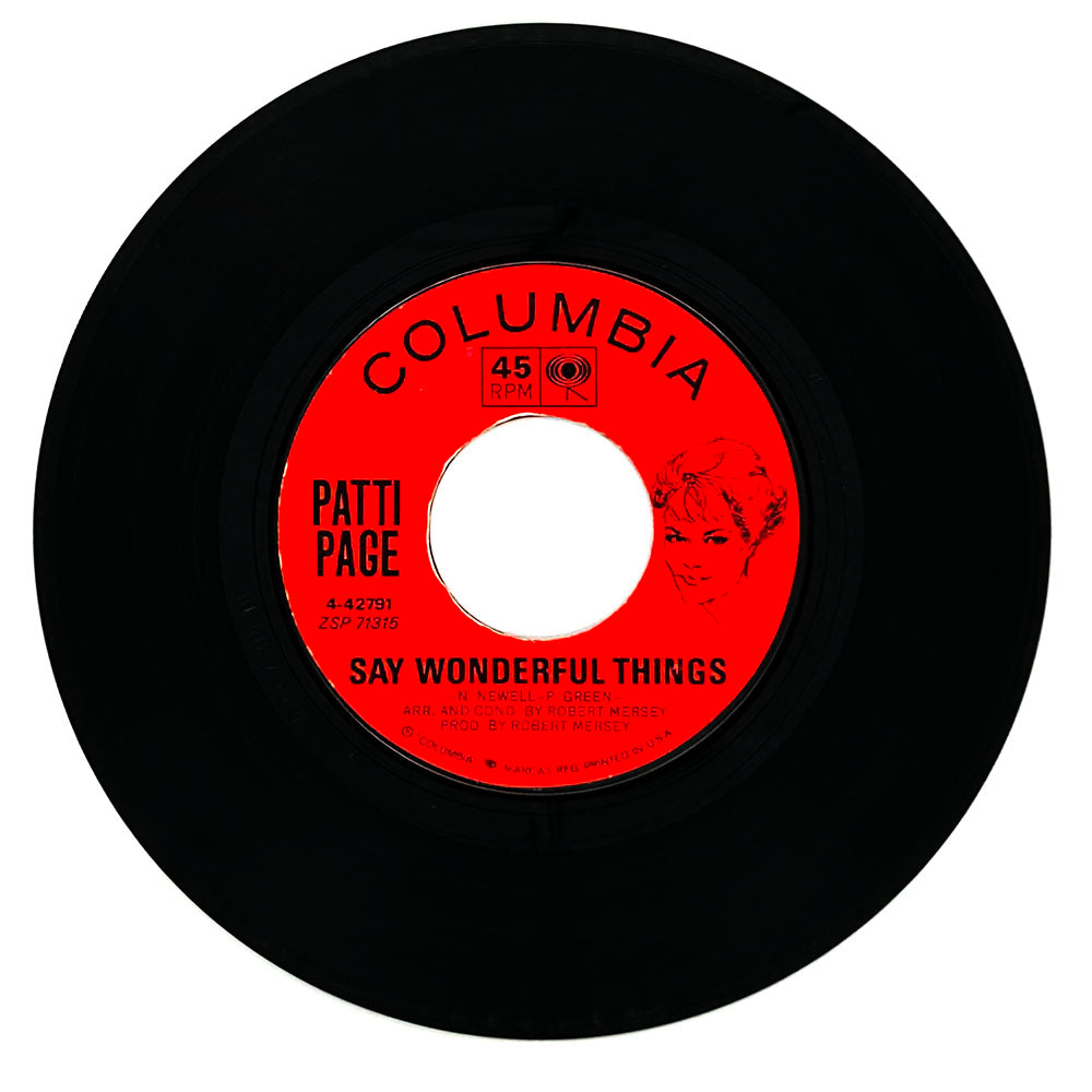 Patti Page : SAY WONDERFUL THINGS/ I KNEW I WOULD SEE HIM AGAIN