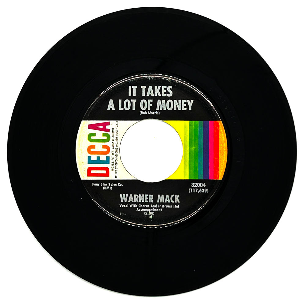 Warner Mack : IT TAKES A LOT OF MONEY/ A MILLION THOUGHTS FROM MY MIND