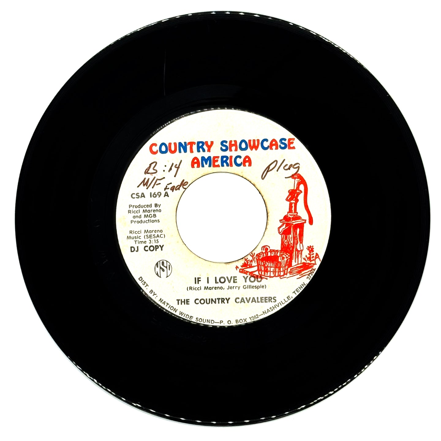 Country Cavaleers, The : IF I LOVE YOU/ I'VE GOT MY MIND SATISFIED