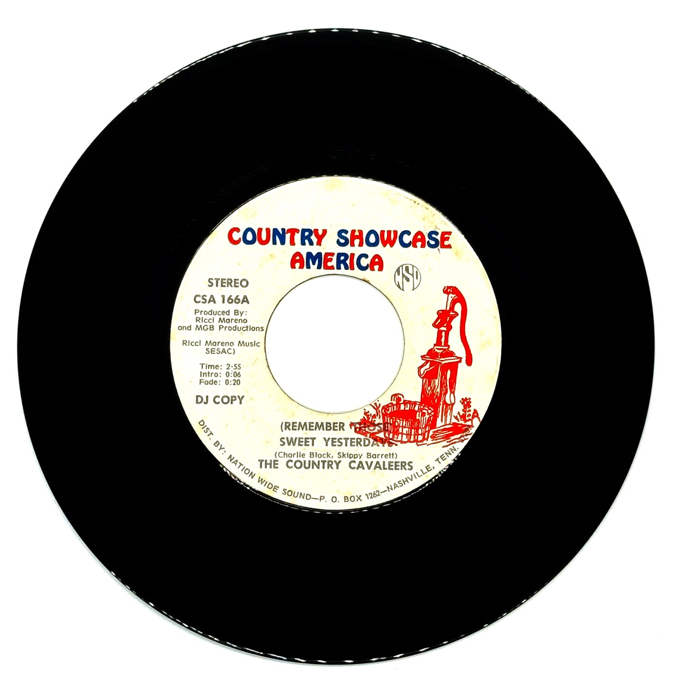 Country Cavaleers, The : (REMEMBER THOSE) SWEET YESTERDAYS/ (REMEMBER THOSE) SWEET YESTERDAYS