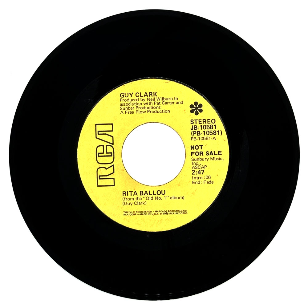 Guy Clark : RITA BALLOU/ LET HIM ROLL