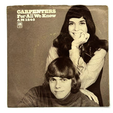 Load image into Gallery viewer, Carpenters : FOR ALL WE KNOW/ DON'T BE AFRAID
