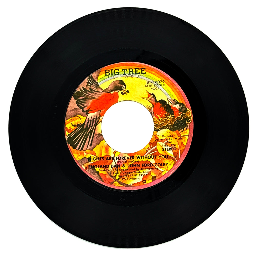 England Dan & John Ford Coley : NIGHTS ARE FOREVER WITHOUT YOU/ SHOWBOAT GAMBLER