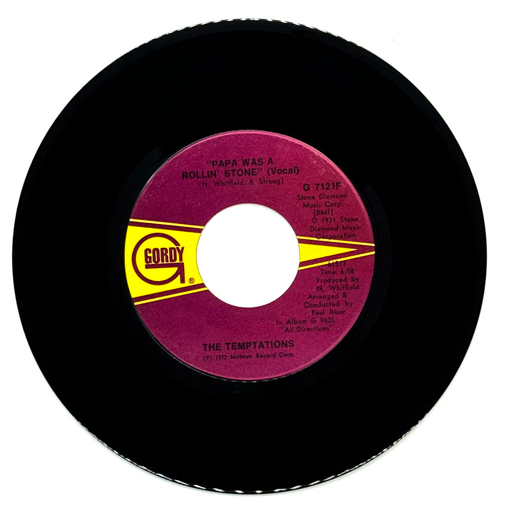 Temptations, The : PAPA WAS A ROLLIN' STONE (VOCAL)/ PAPA WAS A ROLLIN' STONE (INSTRUMENTAL)