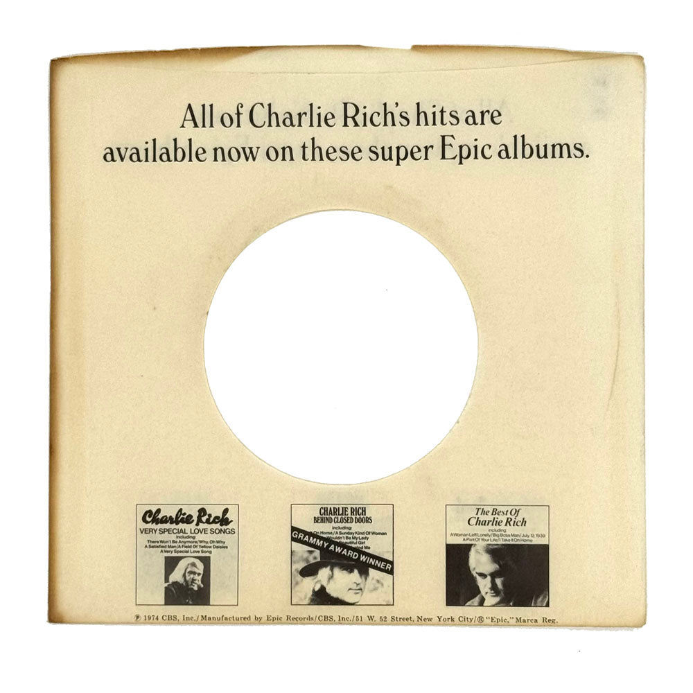 Epic Charlie Rich Promo Sleeve