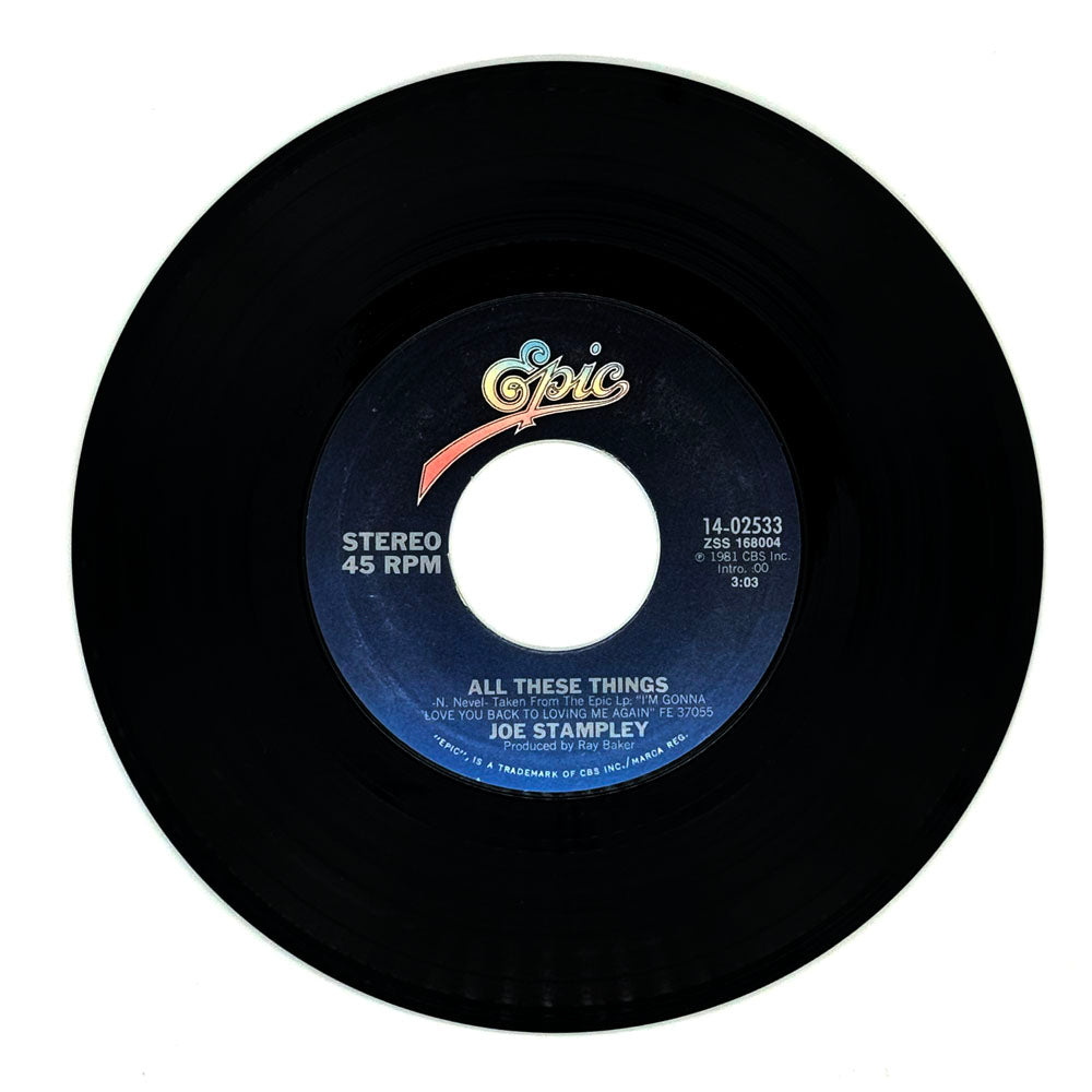 Joe Stampley : ALL THESE THINGS/ LET'S GET TOGETHER AND CRY