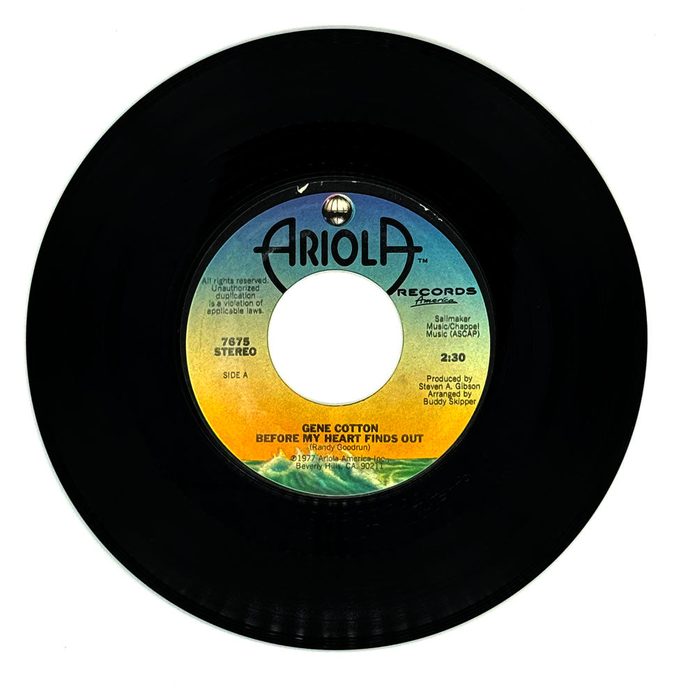 Gene Cotton : BEFORE MY HEART FINDS OUT/ LIKE A SUNDAY IN SALEM