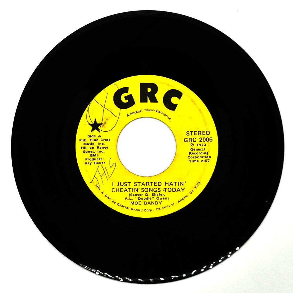 Moe Bandy : I JUST STARTED HATIN' CHEATIN' SONGS TODAY/ HOW FAR DO YOU THINK WE WOULD GO