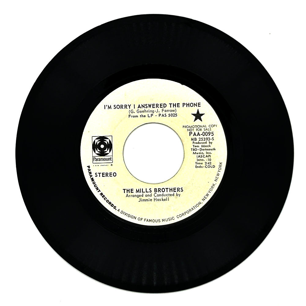 Mills Brothers, The : I'M SORRY I ANSWERED THE PHONE/ HAPPY SONGS OF LOVE