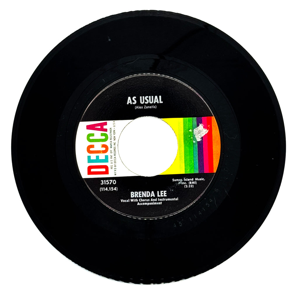 Brenda Lee : AS USUAL/ LONELY LONELY LONELY ME