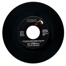 Load image into Gallery viewer, Rick Springfield : I'VE DONE EVERYTHING FOR YOU/ RED HOT AND BLUE LOVE
