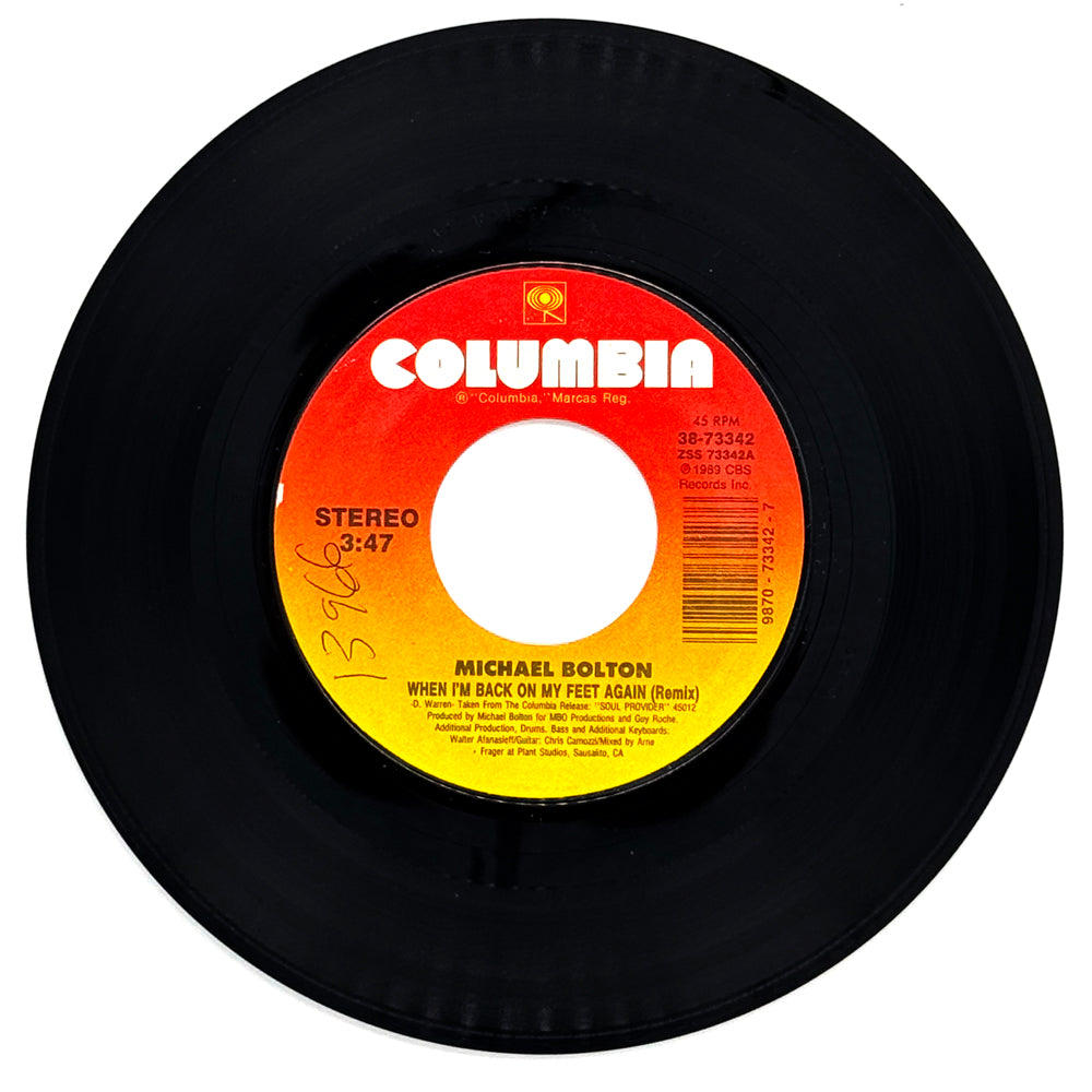 Michael Bolton : WHEN I'M BACK ON MY FEET AGAIN (REMIX)/ WALK AWAY