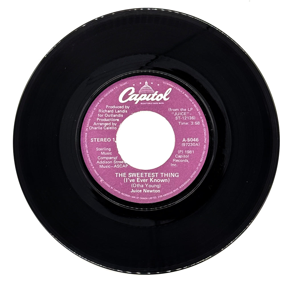 Juice Newton : THE SWEETEST THING (I'VE EVER KNOWN)/ RIDE 'EM COWBOY