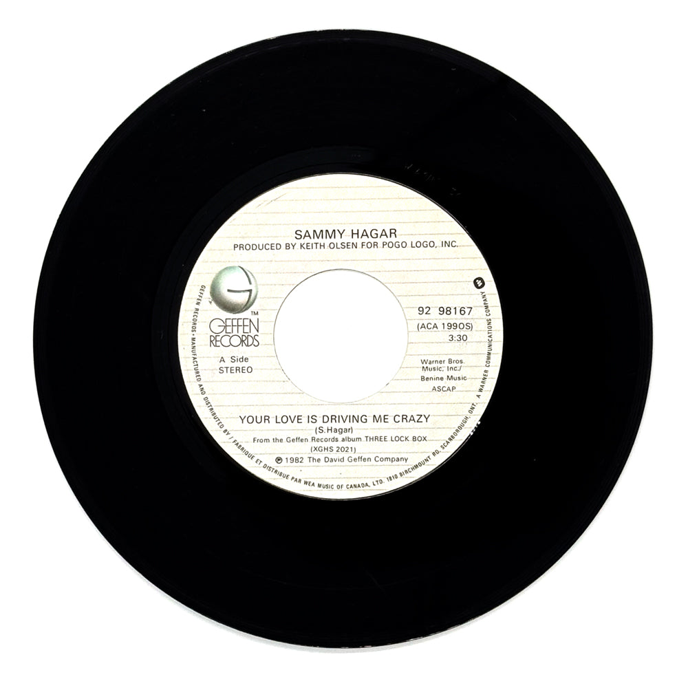 Sammy Hagar : YOUR LOVE IS DRIVING ME CRAZY/ I DON'T NEED LOVE