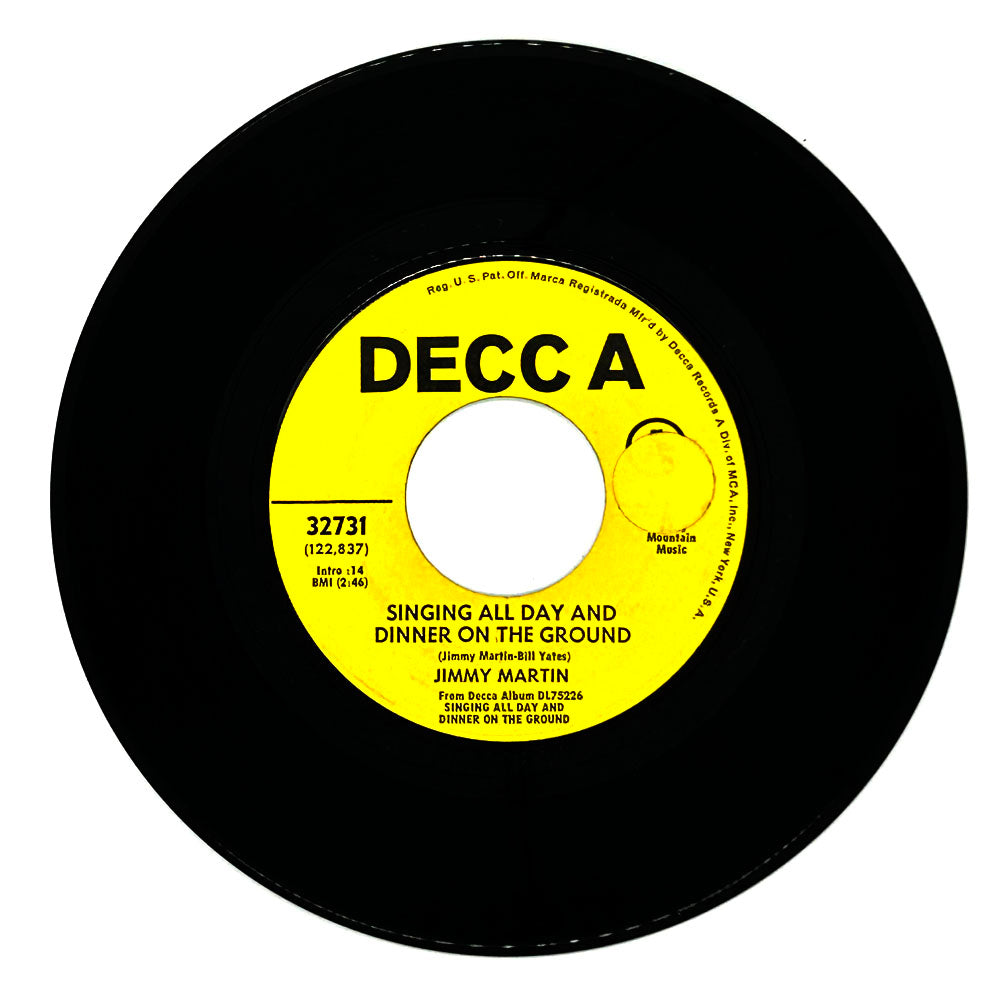 Jimmy Martin : SINGING ALL DAY AND DINNER ON THE GROUND/ HELP THY BROTHER