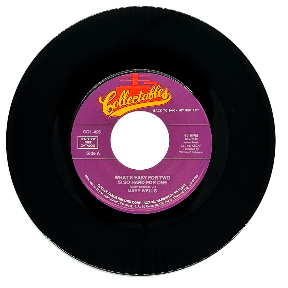 Mary Wells : WHAT'S EASY FOR TWO IS HARD FOR ONE/ MY GUY