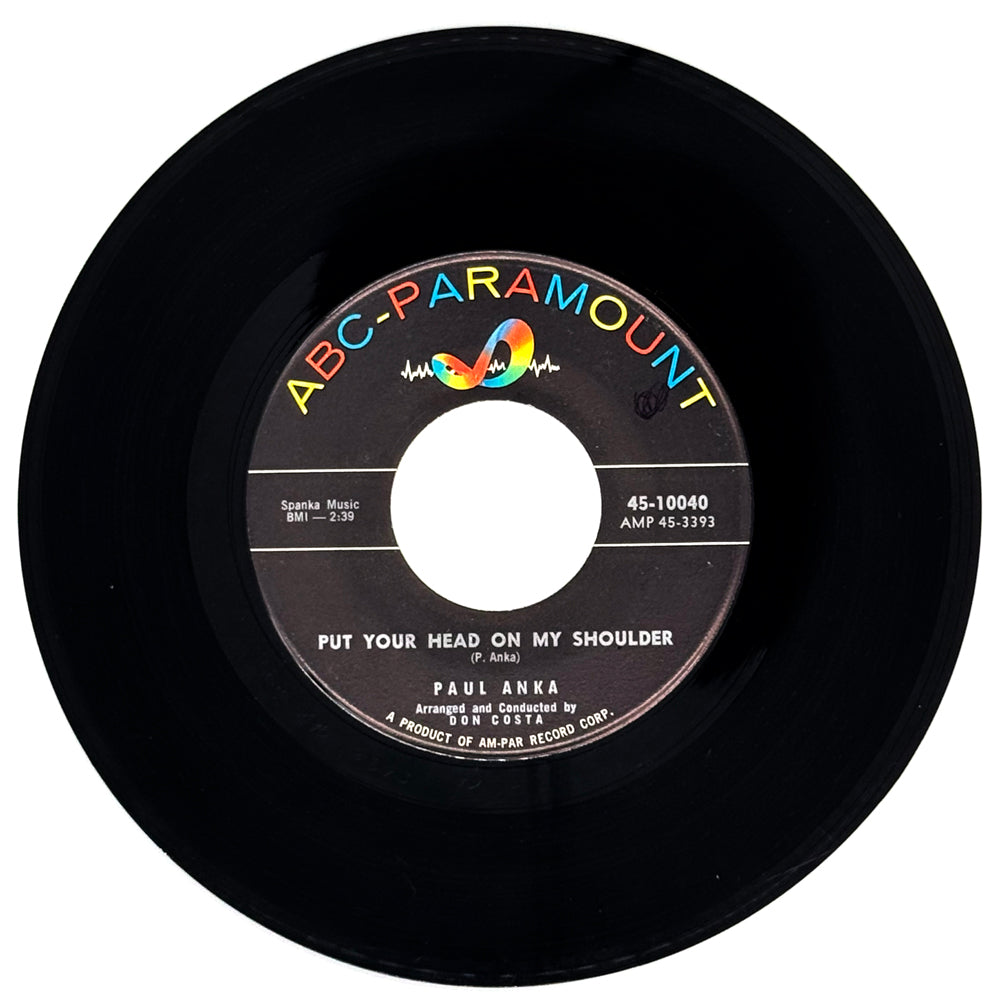 Paul Anka : PUT YOUR HEAD ON MY SHOULDER/ DON'T EVER LEAVE ME
