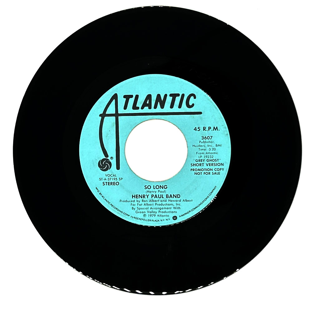 Henry Paul Band : SO LONG (SHORT VERSION)/ SO LONG (LONG VERSION)