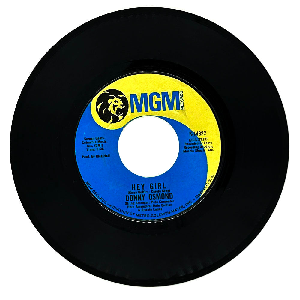 Donny Osmond : HEY GIRL/ I KNEW YOU WHEN