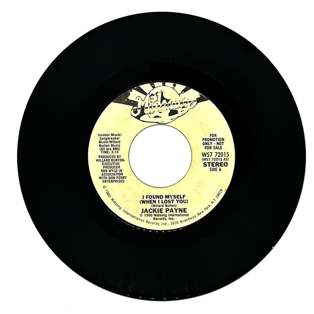 Jackie Payne : I FOUND MYSELF (WHEN I LOST YOU)/ I FOUND MYSELF (WHEN I LOST YOU)