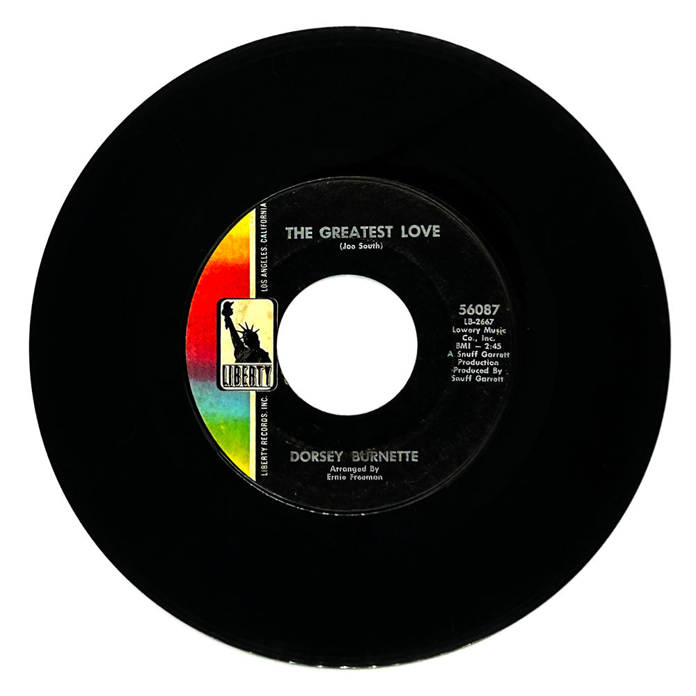 Dorsey Burnette : THE GREATEST LOVE/THIN LITTLE, SIMPLE LITTLE, PLAIN LITTLE GIRL