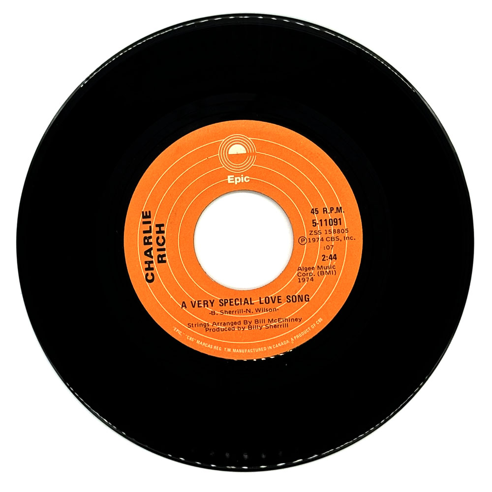 Charlie Rich : A VERY SPECIAL LOVE SONG/ I CAN'T EVEN DRINK IT AWAY