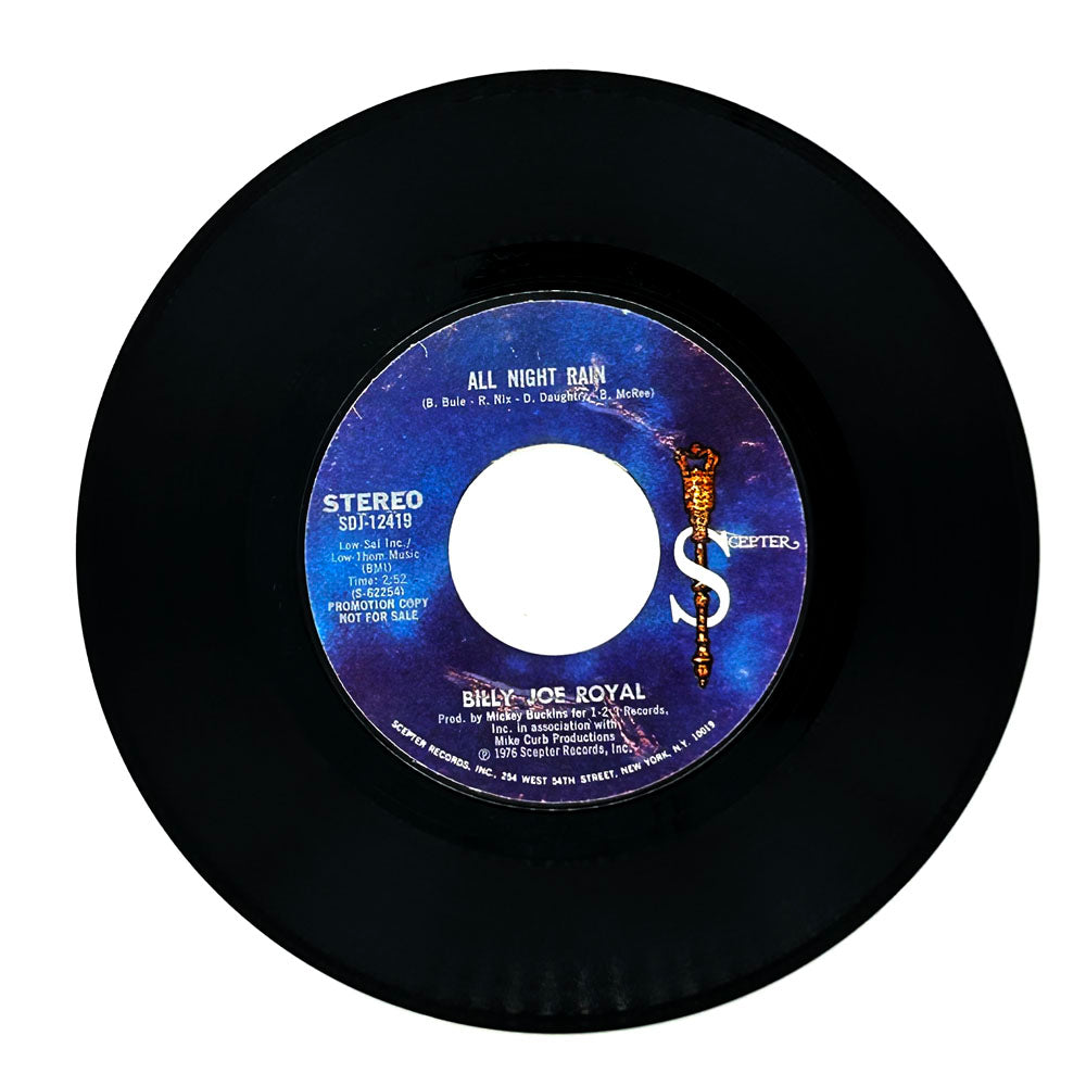 Billy Joe Royal : ALL NIGHT RAIN/ TIME DON'T PASS BY HERE