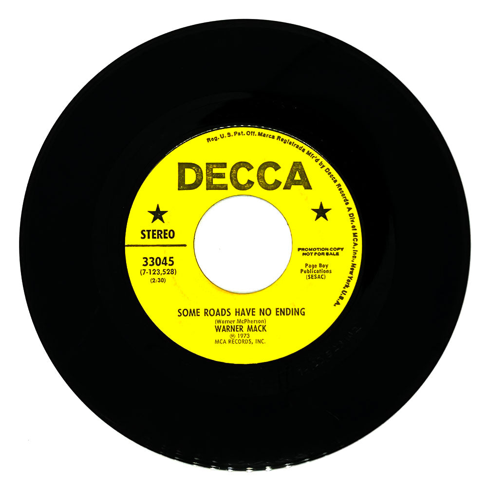 Warner Mack : SOME ROADS HAVE NO ENDING/ SOME ROADS HAVE NO ENDING