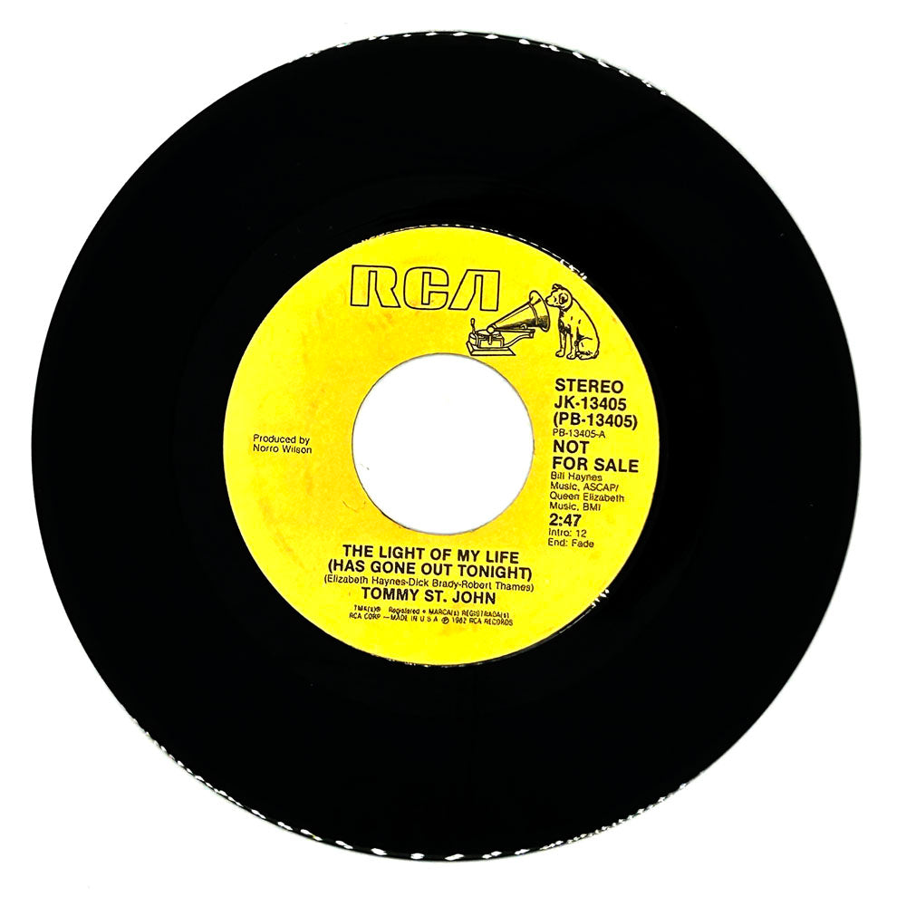 Tommy St. John : THE LIGHT OF MY LIFE (HAS GONE OUT TONIGHT)/ THE LIGHT OF MY LIFE (HAS GONE OUT TONIGHT)