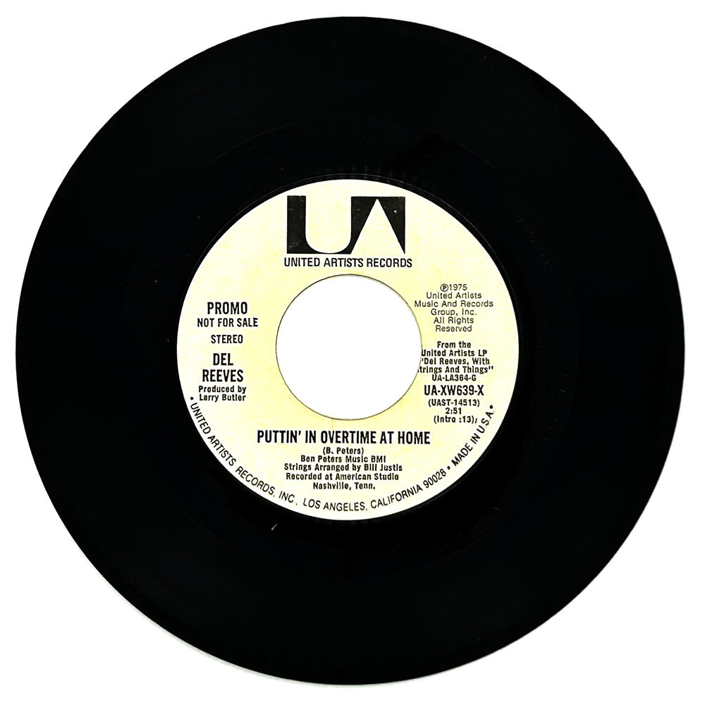Del Reeves : PUTTIN' IN OVERTIME AT HOME/ PUTTIN' IN OVERTIME AT HOME