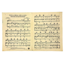 Load image into Gallery viewer, Sheet Music : Snow White And The Seven Dwarf&#39;s WITH A SMILE AND A SONG
