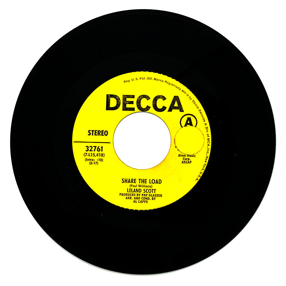 Leland Scott : SHARE THE LOAD/ I'M STILL STANDING THERE