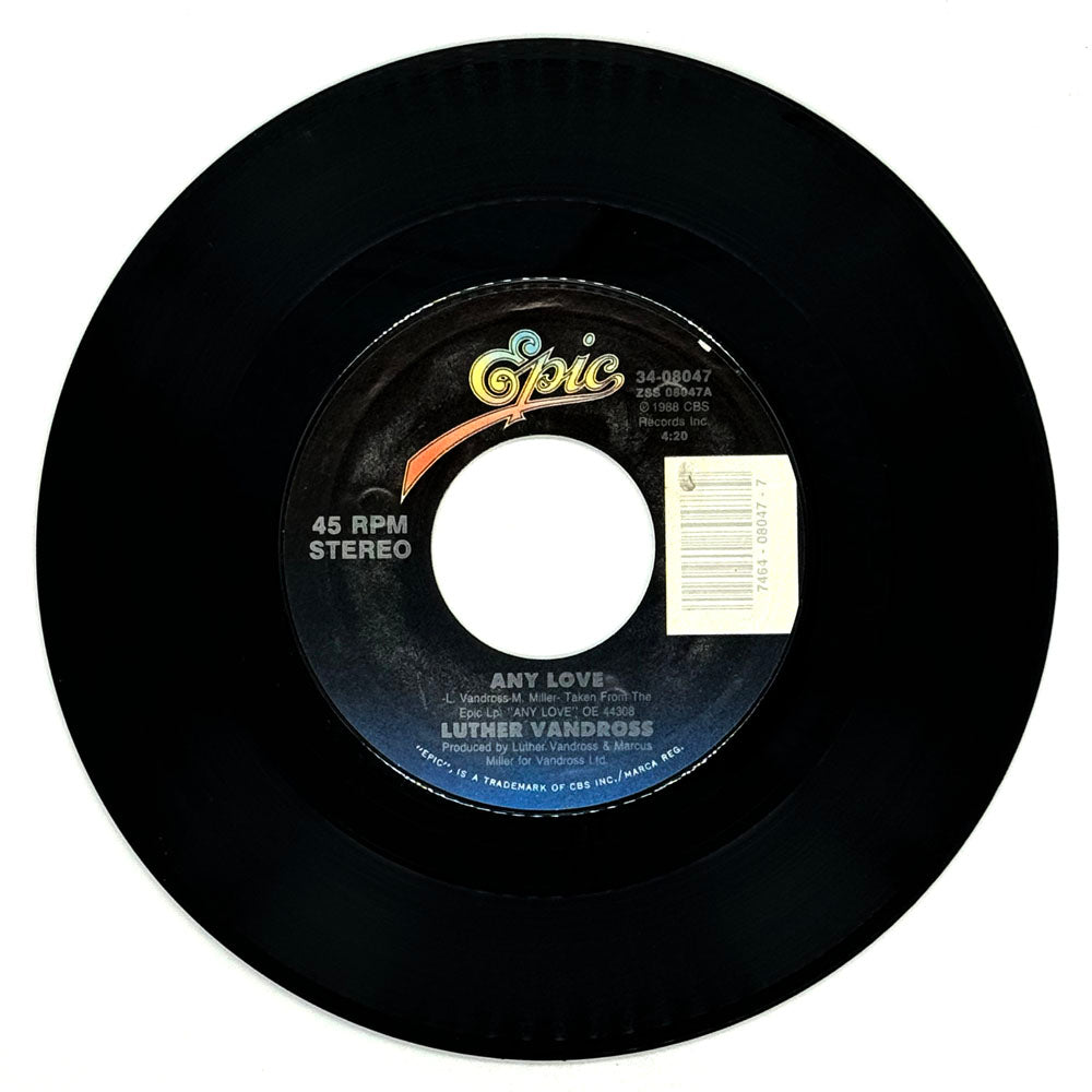 Luther Vandross : ANY LOVE/ ANY LOVE (INSTRUMENTAL)