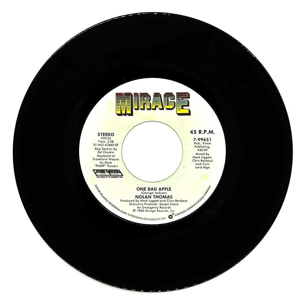 Nolan Thomas : ONE BAD APPLE (VOCAL)/ ONE BAD APPLE (DUB VERSION)