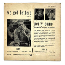 Load image into Gallery viewer, • Perry Como : WE GET LETTERS  VOL. II EP
