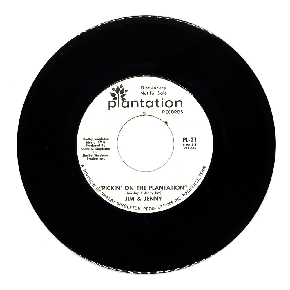 Jim & Jenny : PICKIN' ON THE PLANTATION/ PICKIN' ON THE PLANTATION