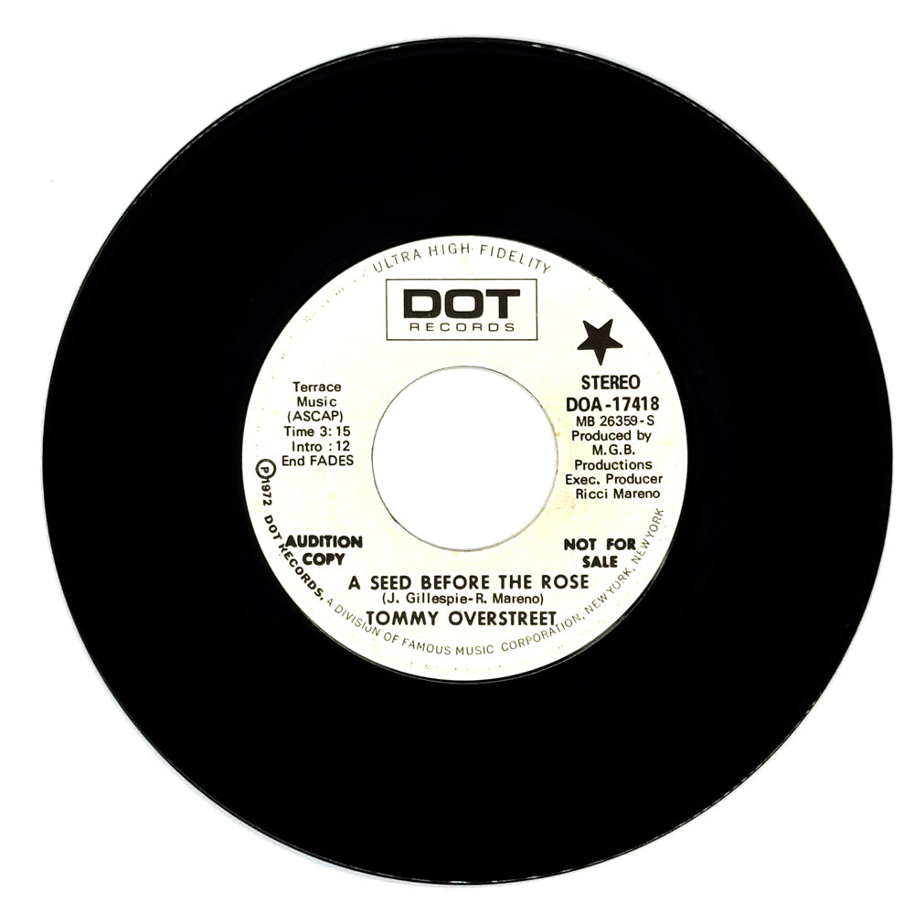 Tommy Overstreet : A SEED BEFORE THE ROSE/ HOW'D WE EVER GET THIS WAY