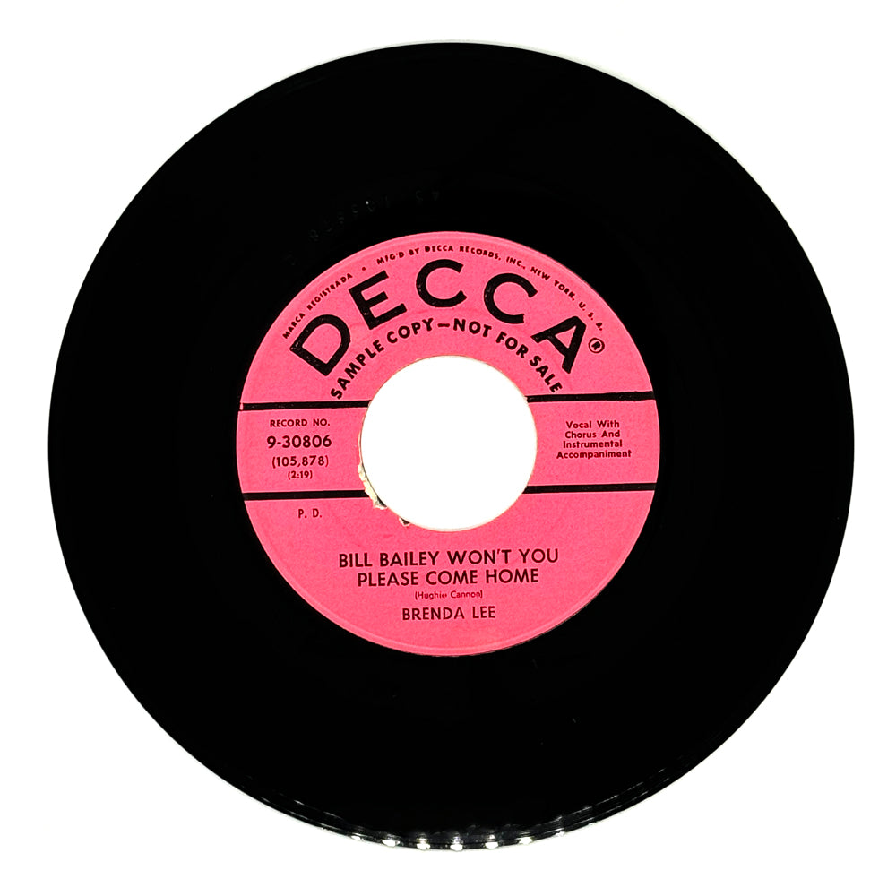 Brenda Lee : BILL BAILEY WON'T YOU PLEASE COME HOME/ HUMMIN' THE BLUES OVER YOU